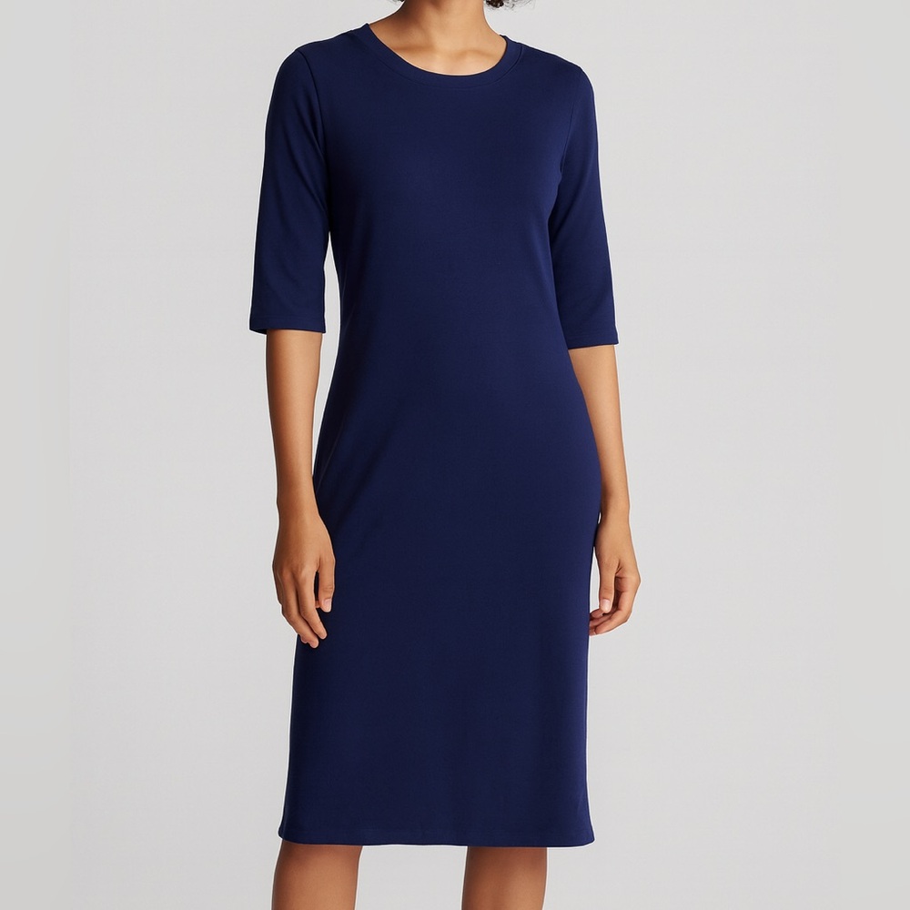 Armani Exchange Navy Blue Scoop Neck Dress - Size Large